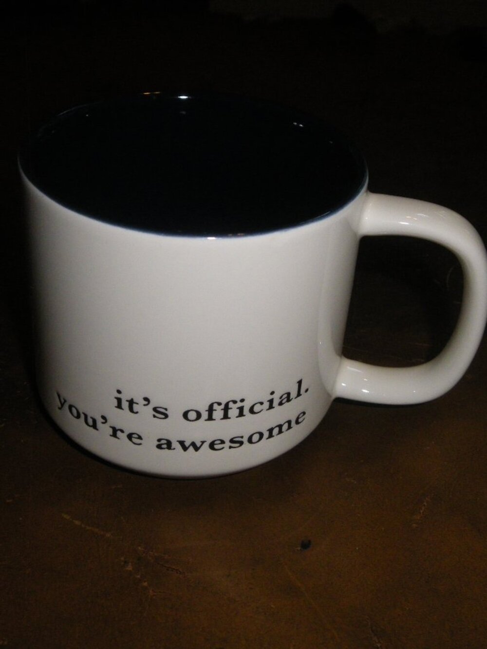 “it’s official. you’re awesome” Stoneware 16 oz. Coffee Tea Mug Threshold